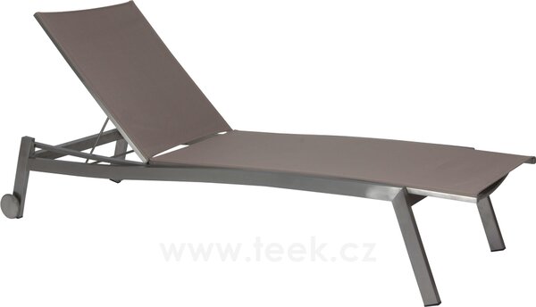 Stern Nerezové lehátko Allround, Stern, 200x71x38 cm, rám nerez, výplet textilen stříbrnočerný (silver grey)
