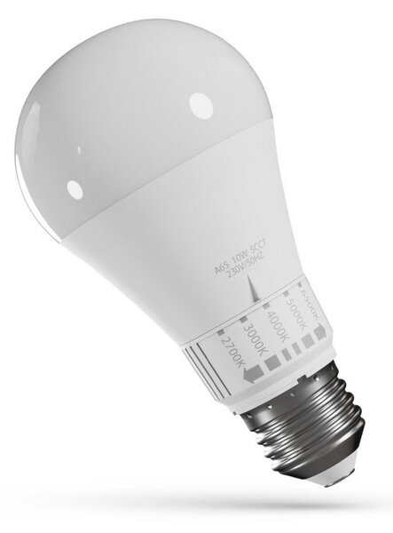Spectrum LED LED žárovka 5 barev světla GLS E27 230V 10W 5CCT