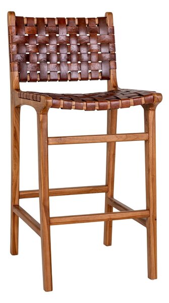 Hnědá barová židle z teakového dřeva 101 cm Perugia – House Nordic