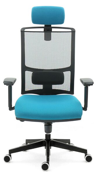 MULTISED kancelářská židle Friemd BZJ 397 nosnost 150 kg, Mechanika: Synchronní, Hlavová opěrka: Ano, Bederní opěrka: Ano, Područky: 3D PU, Kříž: Plastový černý, kolečka