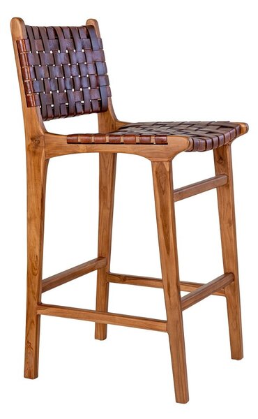 Hnědá barová židle z teakového dřeva 101 cm Perugia – House Nordic