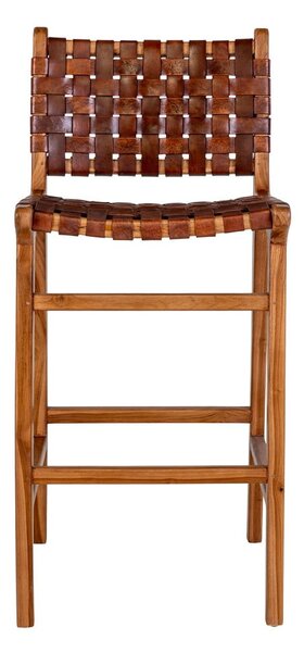 Hnědá barová židle z teakového dřeva 101 cm Perugia – House Nordic