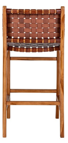 Hnědá barová židle z teakového dřeva 101 cm Perugia – House Nordic