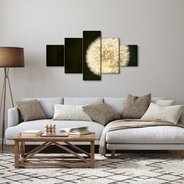 Obraz šedé pampelišky (125x70 cm)