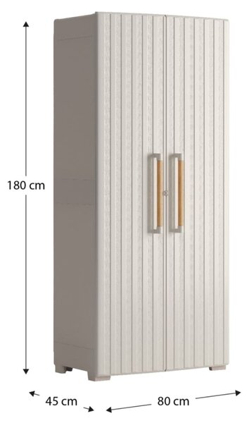 KIS Skříň GROOVE vysoká dělená 80 cm KIS
