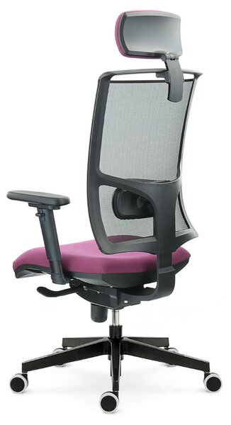 MULTISED kancelářská židle Friemd BZJ 397 nosnost 150 kg, Mechanika: Synchronní, Hlavová opěrka: Ano, Bederní opěrka: Ano, Područky: 3D PU, Kříž: Plastový černý, kolečka