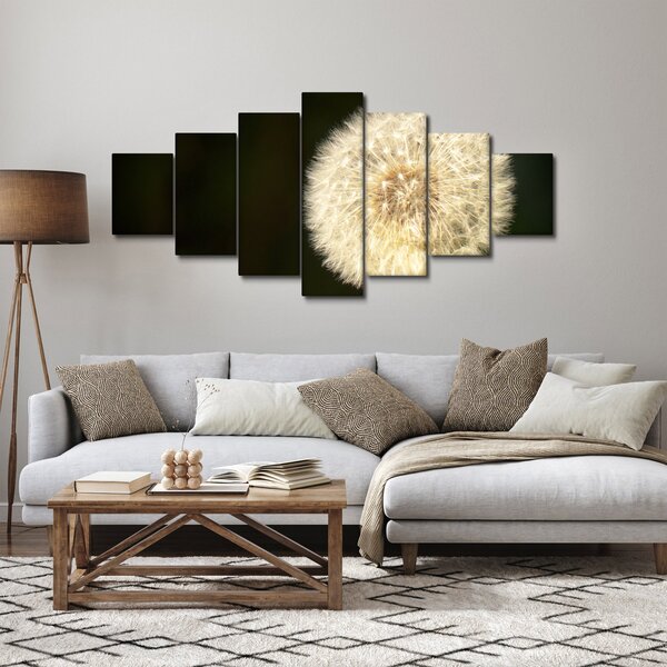 Obraz šedé pampelišky (210x100 cm)
