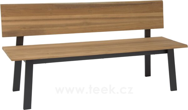 Stern Lavice Sam, Stern, 160x55x81 cm, rám lakovaný hliník šedočerný (anthracite), teak