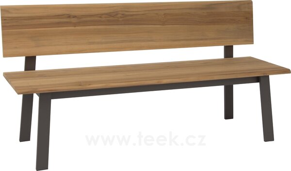 Stern Lavice Sam, Stern, 160x55x81 cm, rám lakovaný hliník šedočerný (anthracite), teak