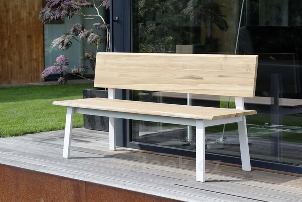Stern Lavice Sam, Stern, 160x55x81 cm, rám lakovaný hliník šedočerný (anthracite), teak