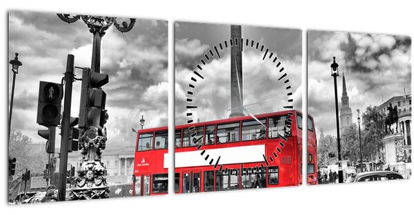 Obraz - Trafalgar Square (s hodinami) (90x30 cm)