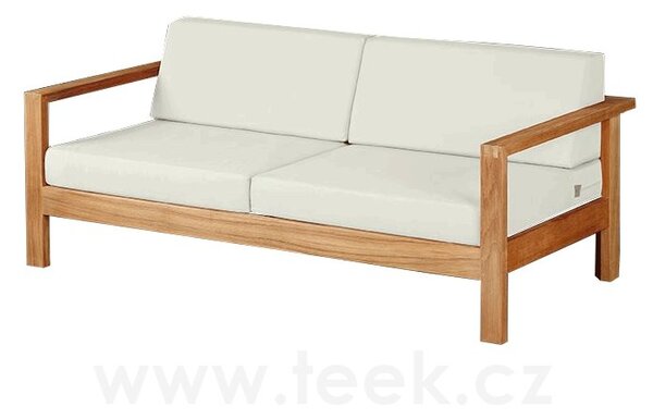 Barlow Tyrie Teaková 2-místná pohovka Linear, Barlow Tyrie, 181x89x74 cm, rám teak, venkovní látka Sunbrella Standard barva dle vzorníku