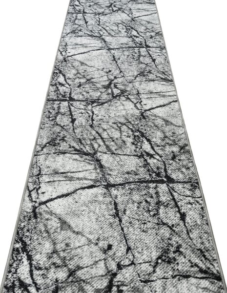 Kobercový ráj Běhoun pogumovaný Grain 19 Mramor šedý Šíře: 67 cm