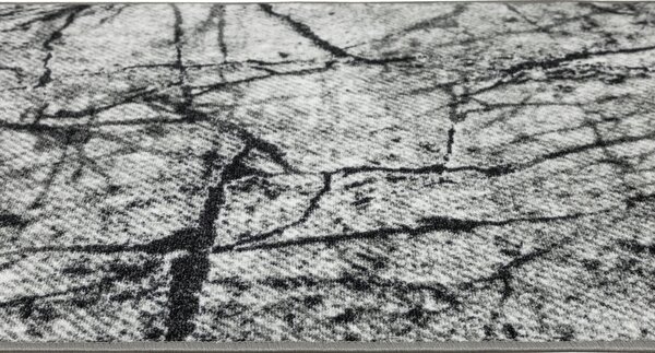 Kobercový ráj Běhoun pogumovaný Grain 19 Mramor šedý Šíře: 67 cm