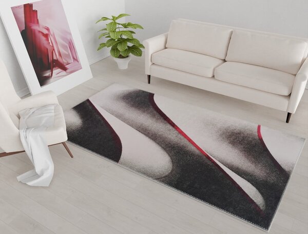 Bílo-černý pratelný koberec 180x120 cm - Vitaus