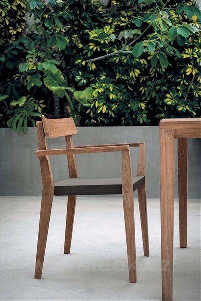 Roda Stohovatelné jídelní křeslo Teka, Roda, 65x52x80 cm, rám teak, výplet batyline barva dle vzorníku
