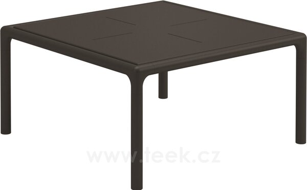 Gloster Hliníkový konfereční stolek Curve, Gloster, čtvercový 80x80x42 cm, rám a deska hliník barva meteor