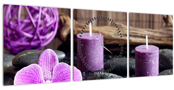Obraz - Relaxace (s hodinami) (90x30 cm)