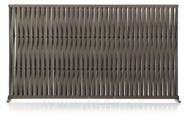 Roda Venkovní paraván Wing, Roda, 183x40x122 cm, rám nerez barva dle vzorníku, pásový výplet barva dle vzorníku