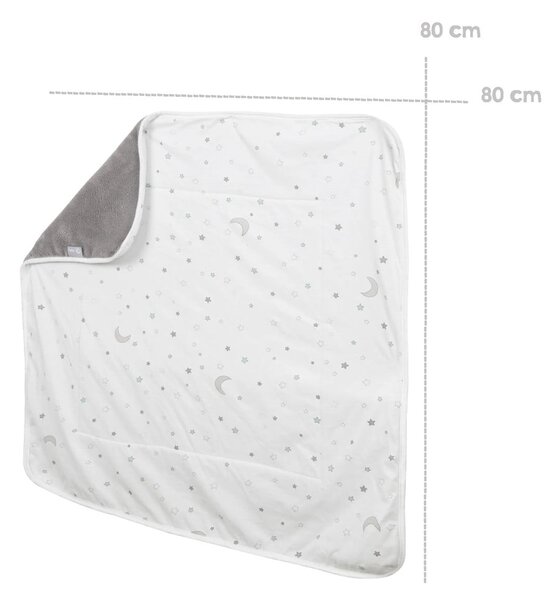 Bílo-šedá bavlněná dětská deka 80x80 cm Strenenzauber – Roba