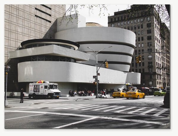 Guggenheimovo muzeum v New Yorku – Jednodílný obraz, 40 × 30 cm