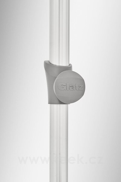 Glatz Slunečník Alu-Smart, Glatz, čtvercový 240x240 cm (2,4x2,4 m), rám eloxovaný hliník, potah polyester 220 g/m2 barva ash (šedobéžová)