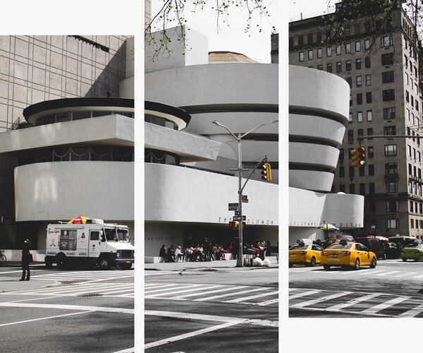 Guggenheimovo muzeum v New Yorku – Třídílný obraz C, 120 × 100 cm