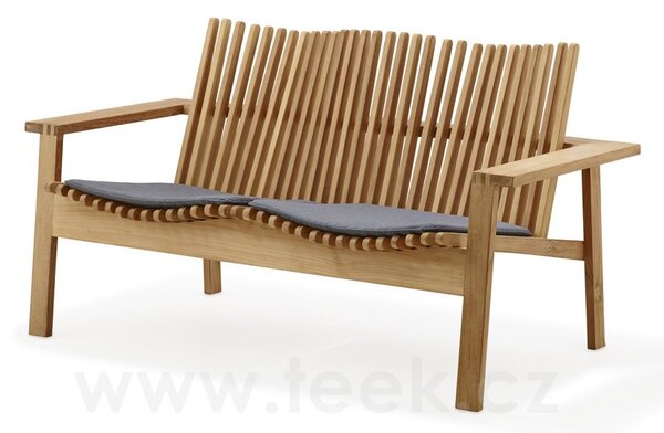 Cane-line Teaková 2-místná stohovatelné lavice/pohovka Amaze, Cane-line, 145x82x77 cm