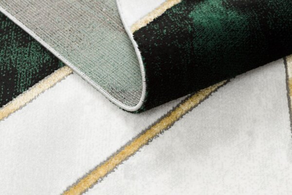 Koberec EMERALD exkluzivní 1015 glamour, styl marmur, geometrický lahvově zelený/zlatý