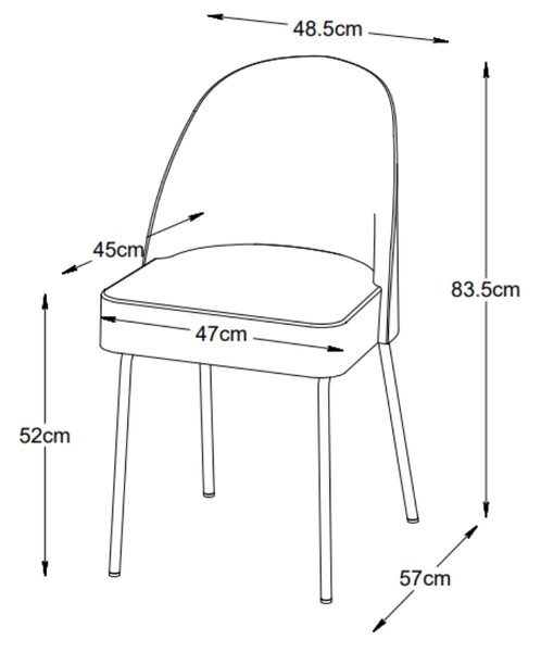 Unique Furniture Sametová jídelní židle Creston