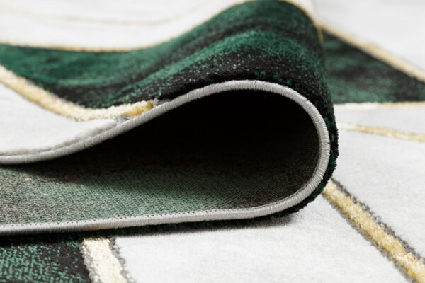 Koberec EMERALD exkluzivní 1015 glamour, styl marmur, geometrický lahvově zelený/zlatý
