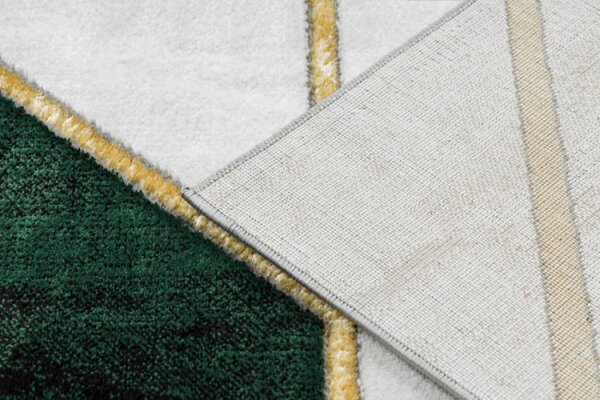 Koberec EMERALD exkluzivní 1015 glamour, styl marmur, geometrický lahvově zelený/zlatý