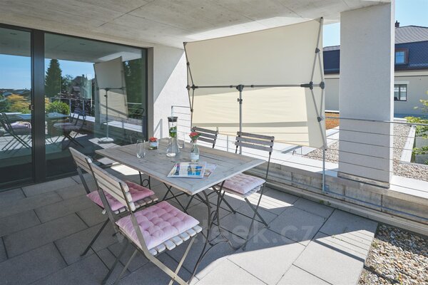 Suncomfort Slunečník / sluneční clona Flex Roof, Suncomfort, 210x150 cm, barva šedobéžová