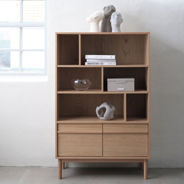 Unique Furniture Dubová knihovna Ponza 140 x 90 cm