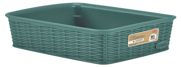 STEFANPLAST Košík Elegance M, 25x19,5x6cm, zelenošedý