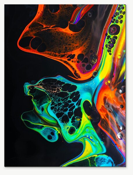Neonové proudění barev – Jednodílný obraz, 30 × 40 cm