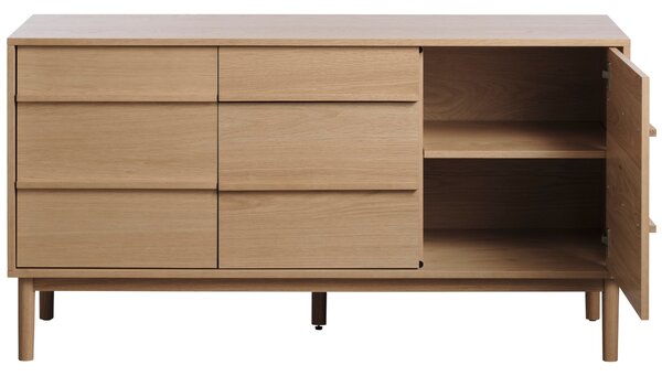 -25 % Dny MOMENTI– Unique Furniture Dubová komoda Ponza 140 x 43 cm