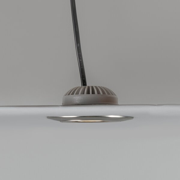 Sada 3 zapuštěných bodových světel ocel vč. LED IP44 - Relax LED