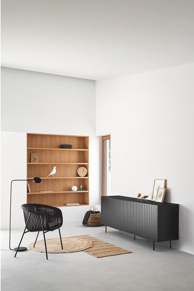 Černá nízká komoda 211x80 cm Sierra – Teulat
