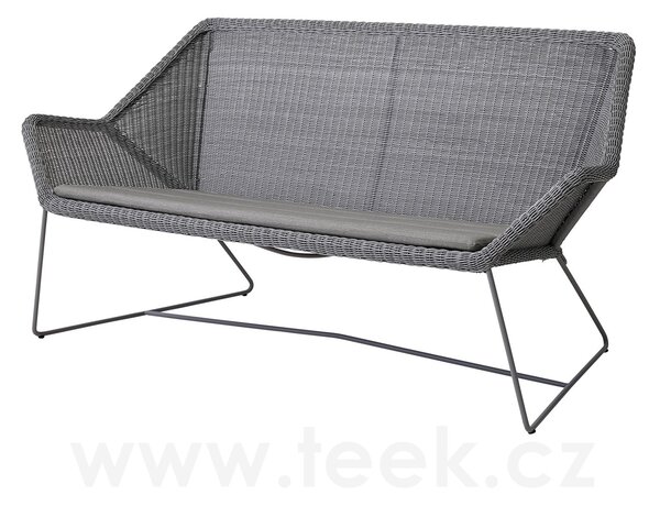 Cane-line 2-místná pohovka Breeze, Cane-line, 154x76x78 cm, rám kov barva black, výplet umělý ratan barva black