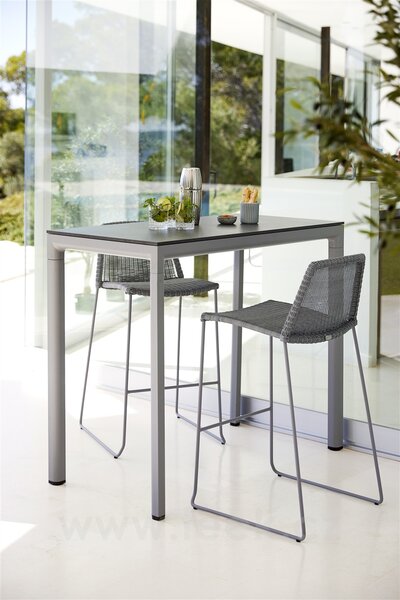 Cane-line Stohovatelná barová židle Breeze, Cane-line, 53x53x101 cm, rám kov barva black, výplet umělý ratan barva black