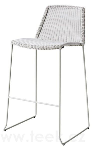 Cane-line Stohovatelná barová židle Breeze, Cane-line, 53x53x101 cm, rám kov barva black, výplet umělý ratan barva black