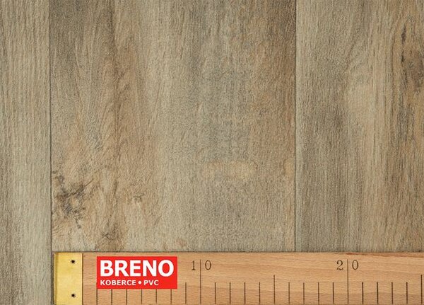 Breno PVC SILVERTEX Silk Oak 636M - hnědé dřevo, šíře 100 cm