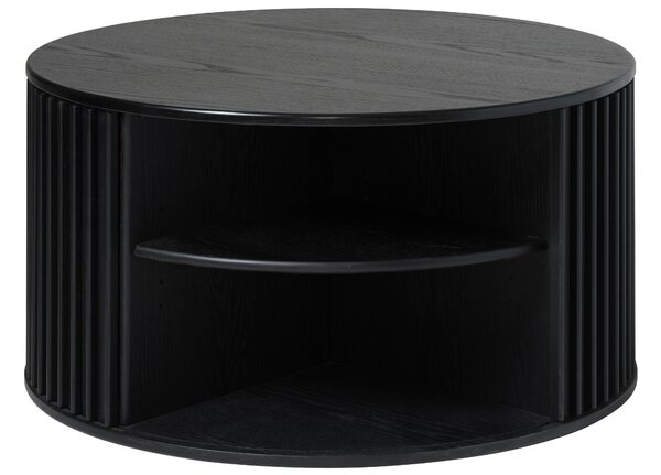 Unique Furniture Černý dubový konferenční stolek Siena 85 cm