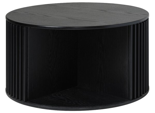 Unique Furniture Černý dubový konferenční stolek Siena 85 cm