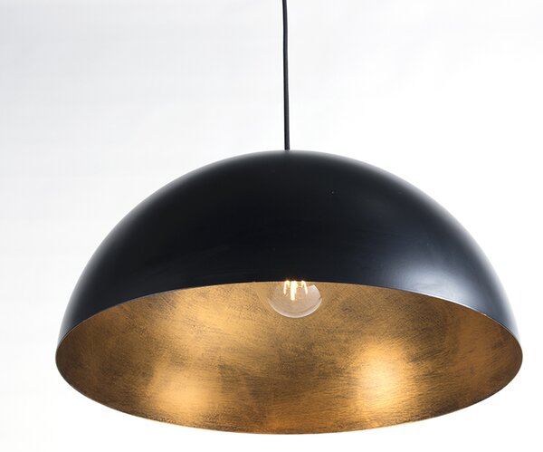 Černé szlatým průmyslové závěsné svítidlo 50 cm - Magna Eco