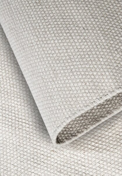 Krémový ručně tkaný běhoun s příměsí vlny 80x200 cm Pradesh Natural White – Elle Decoration