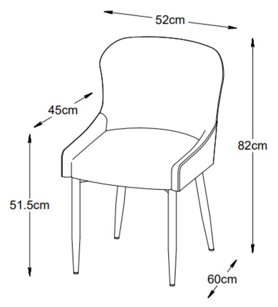 Unique Furniture Bouclé jídelní židle Ontario