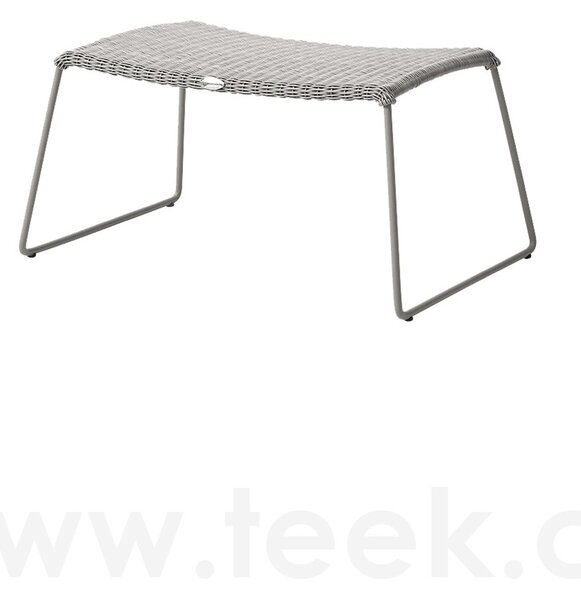 Cane-line Podnožka Breeze, Cane-line, 72x36x36 cm, rám kov barva white grey, výplet umělý ratan barva white grey