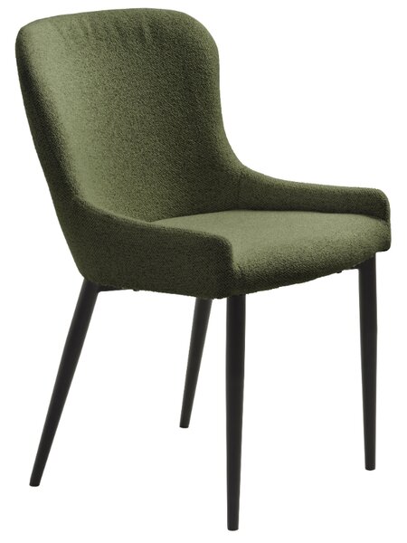Tmavě zelená čalouněná bouclé jídelní židle Unique Furniture Ontario